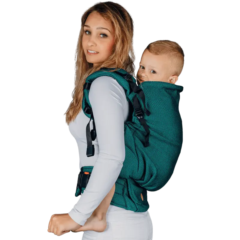 Herringbone Emerald LennyPreschool Carrier by LennyLamb LennyLamb