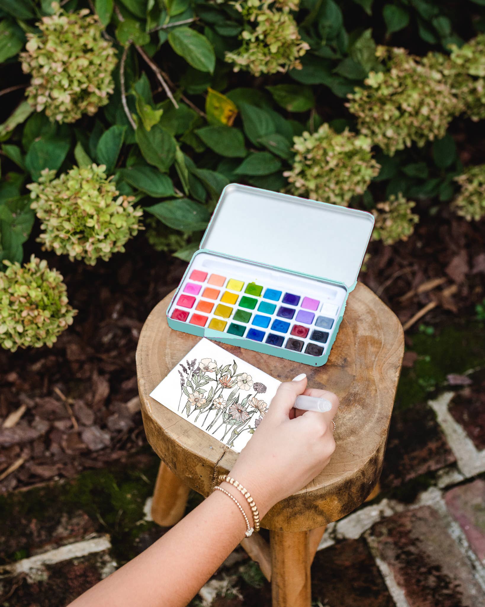 Wildflower Meadow watercolor painting kit Cate Paper Co. at Little Zen One