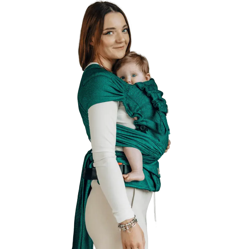 Herringbone Emerald LennyHybrid Half Buckle by LennyLamb LennyLamb