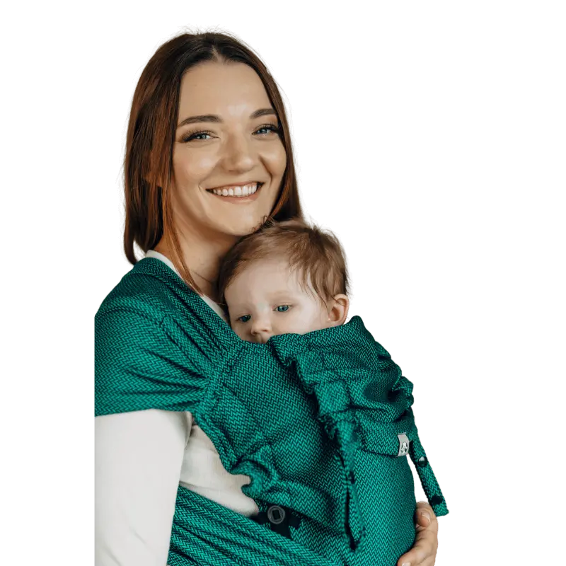 Herringbone Emerald LennyHybrid Half Buckle by LennyLamb LennyLamb