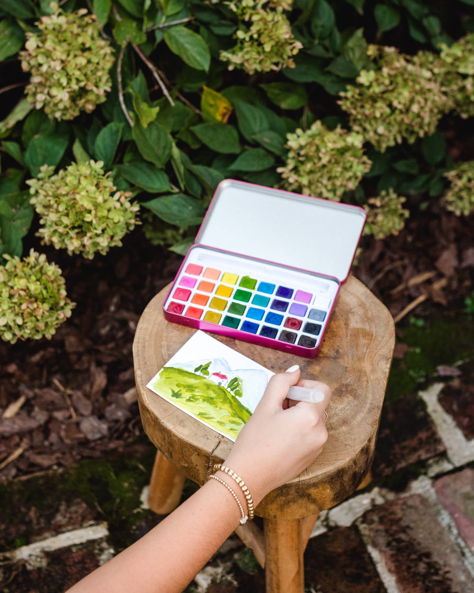 Italian Fields watercolor painting kit Cate Paper Co. at Little Zen One