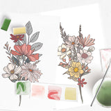 Wildflower Meadow watercolor painting kit Cate Paper Co. at Little Zen One