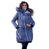 Angel Wings Babywearing Winter Coat Pewter Grey Angel Wings