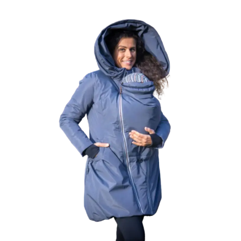 Angel Wings Babywearing Winter Coat Pewter Grey Angel Wings