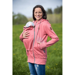 Angel Wings Babywearing Hoodie Coral Pink Angel Wings