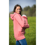 Angel Wings Babywearing Hoodie Coral Pink Angel Wings