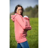 Angel Wings Babywearing Hoodie Coral Pink Angel Wings