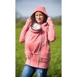 Angel Wings Babywearing Hoodie Coral Pink Angel Wings