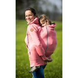 Angel Wings Babywearing Hoodie Coral Pink Angel Wings