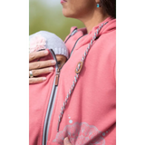 Angel Wings Babywearing Hoodie Coral Pink Angel Wings