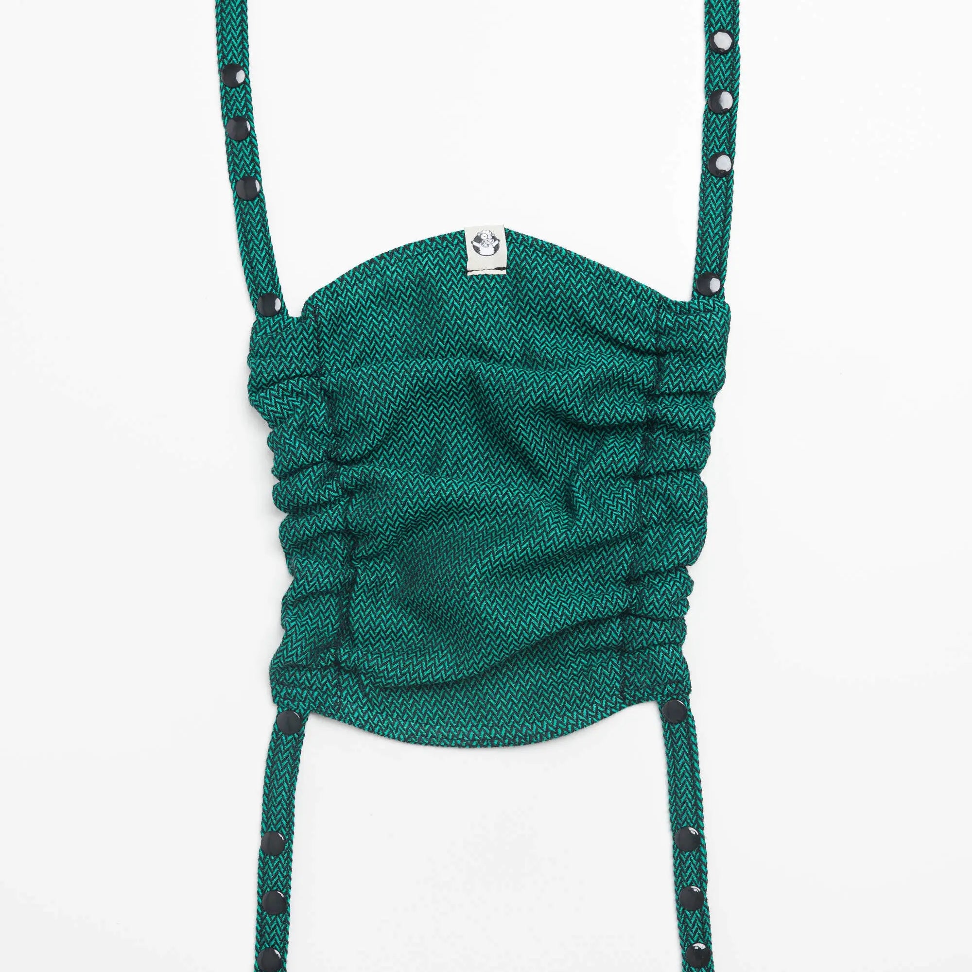 Herringbone Emerald Baby Carrier Hood by LennyLamb LennyLamb