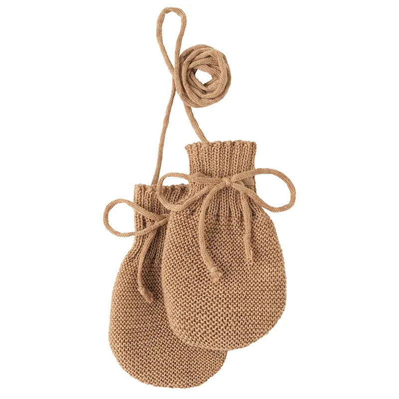 Disana Baby Gloves Merino Wool Knit - Caramel Disana