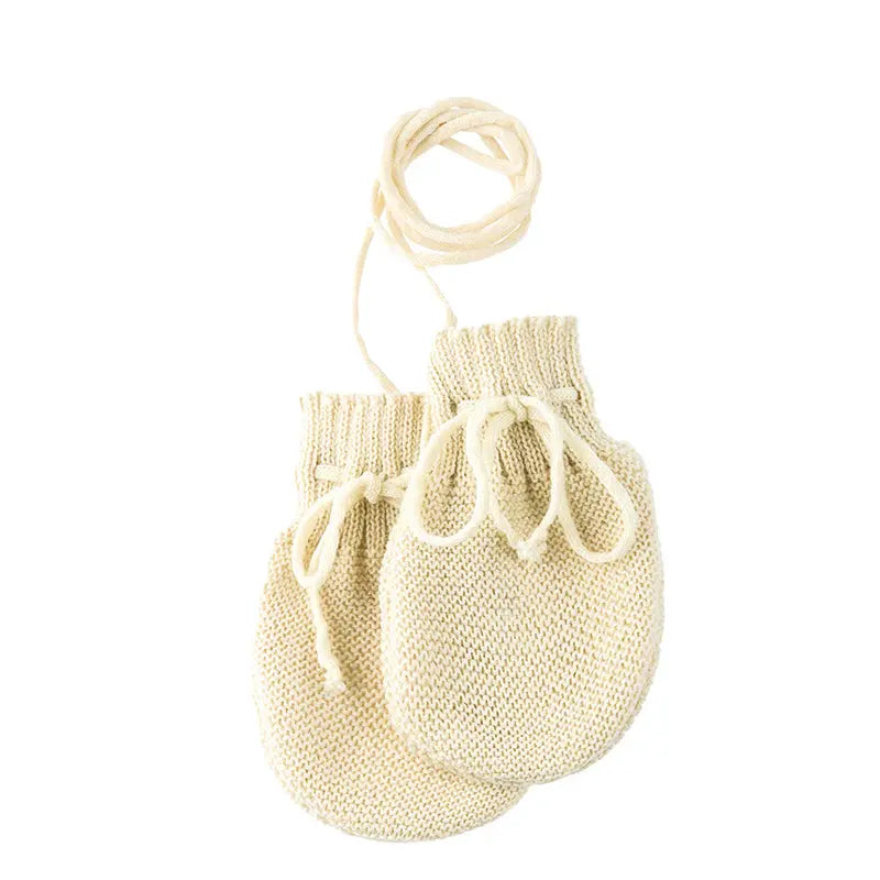 Disana Baby Gloves Merino Wool Knit - Natural Disana