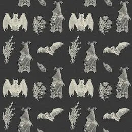 It's Bats Bear Romper by LennyLamb - Cream and Black LennyLamb