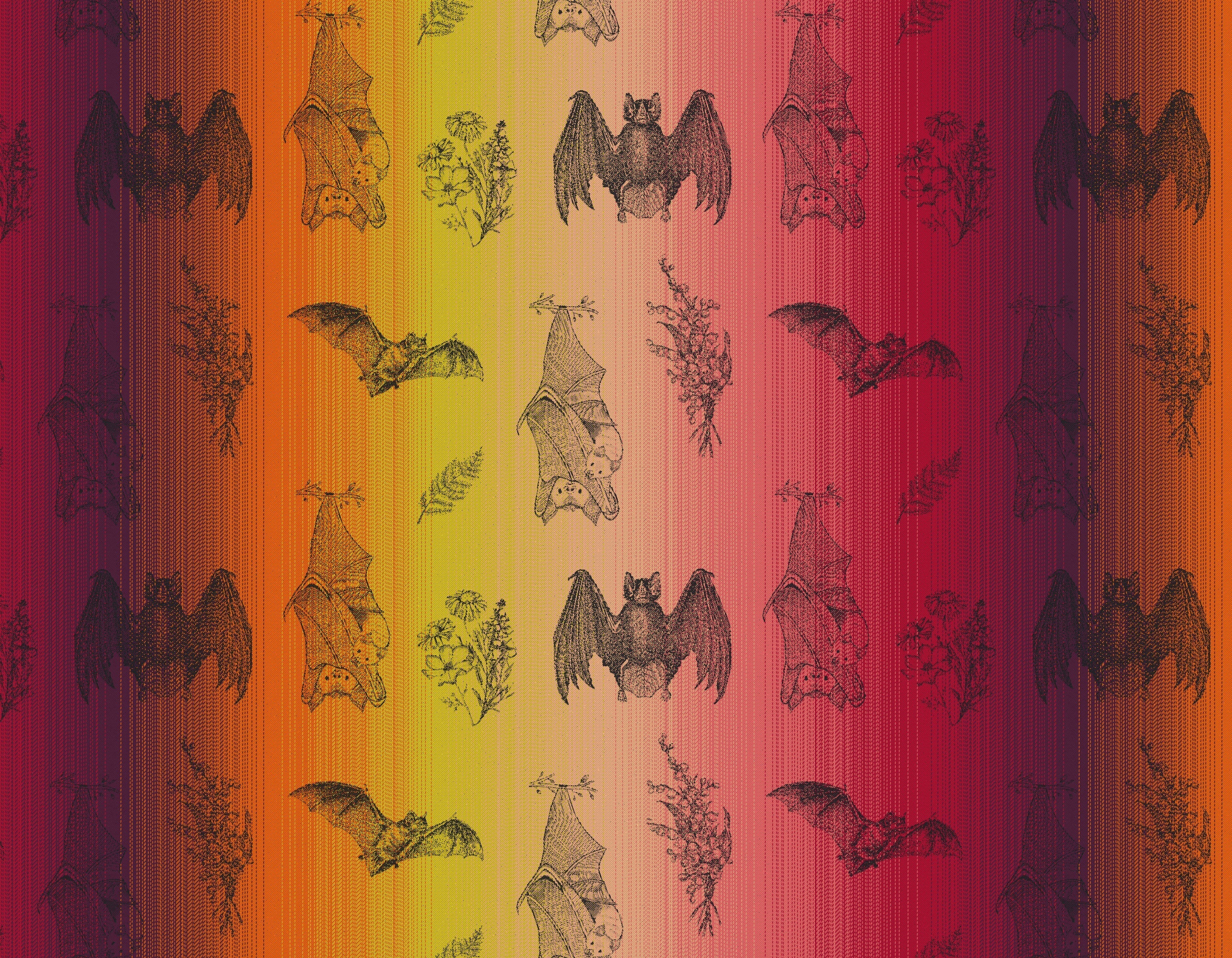 It's Bats Sunset Asymmetrical Hoodie by LennyLamb LennyLamb