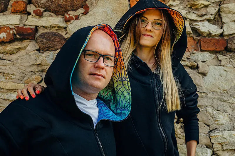 Babywearing Hoodie Rainbow Lotus by LennyLamb LennyLamb