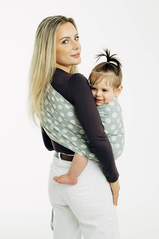 Polka Dots Plop Ring Sling by LennyLamb LennyLamb at Little Zen One