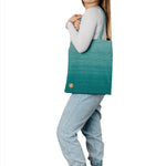 Ombre Green Shopping Bag by LennyLamb LennyLamb