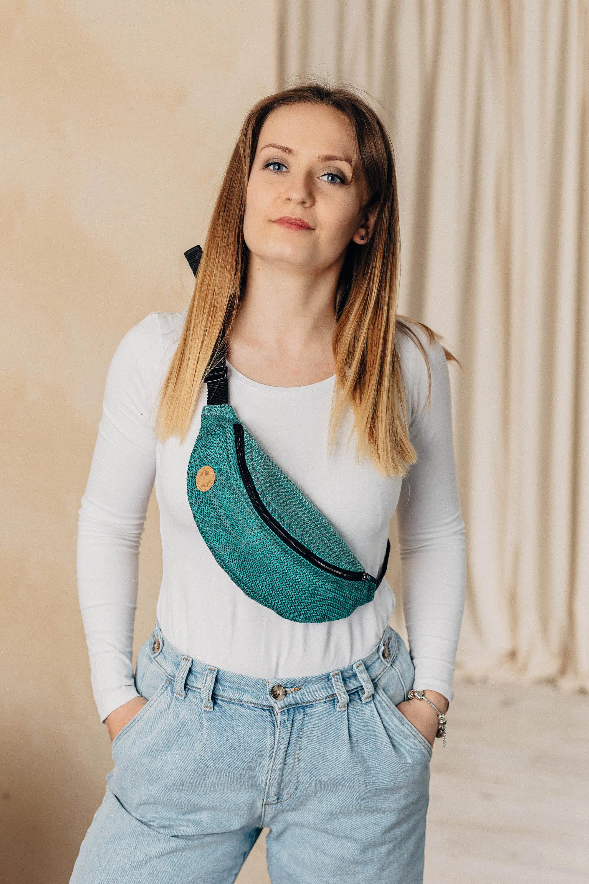 Ombre Green Waist Bag by LennyLamb LennyLamb