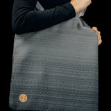 Ombre Grey Shopping Bag by LennyLamb LennyLamb