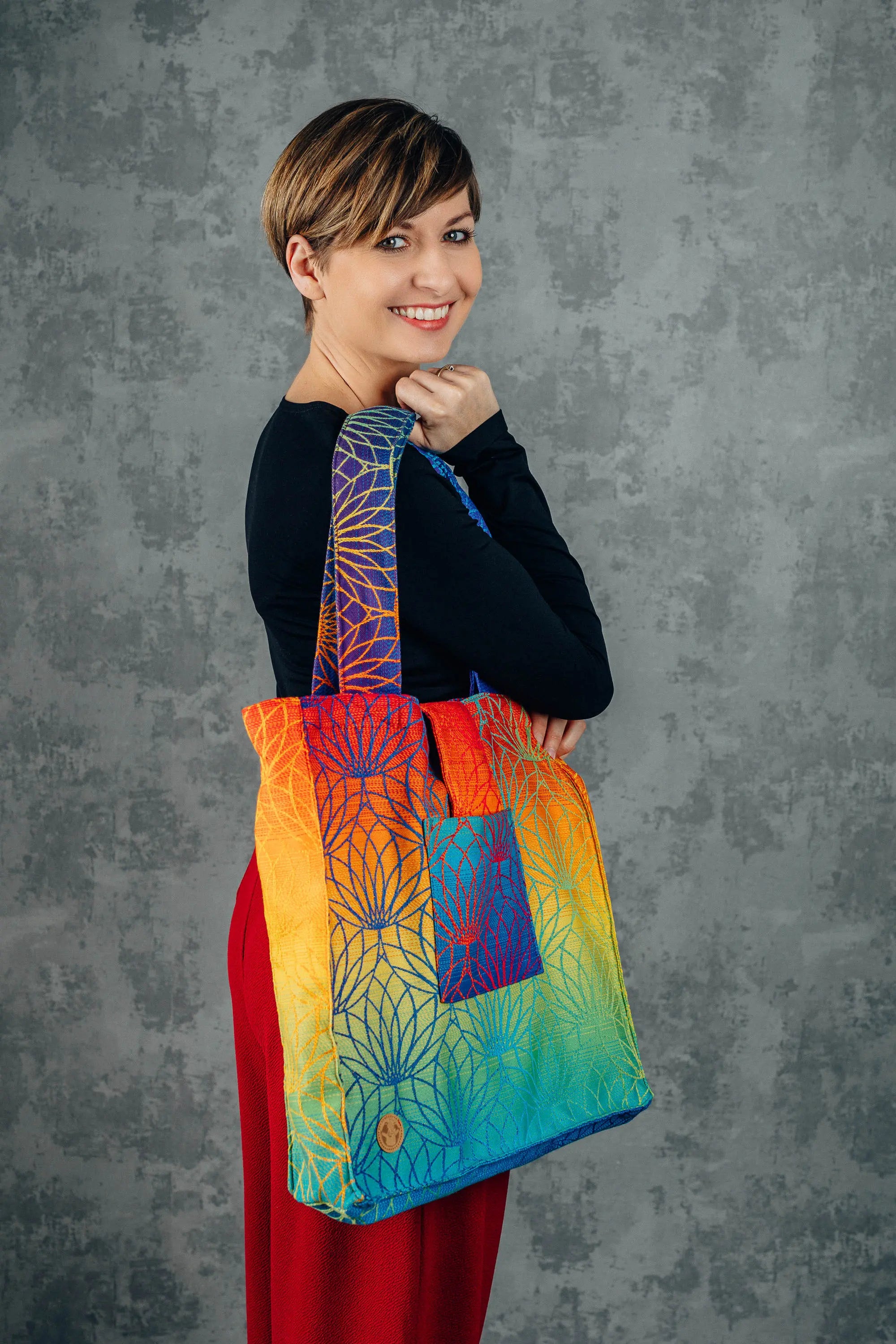 Rainbow Lotus Shoulder Bag by LennyLamb LennyLamb