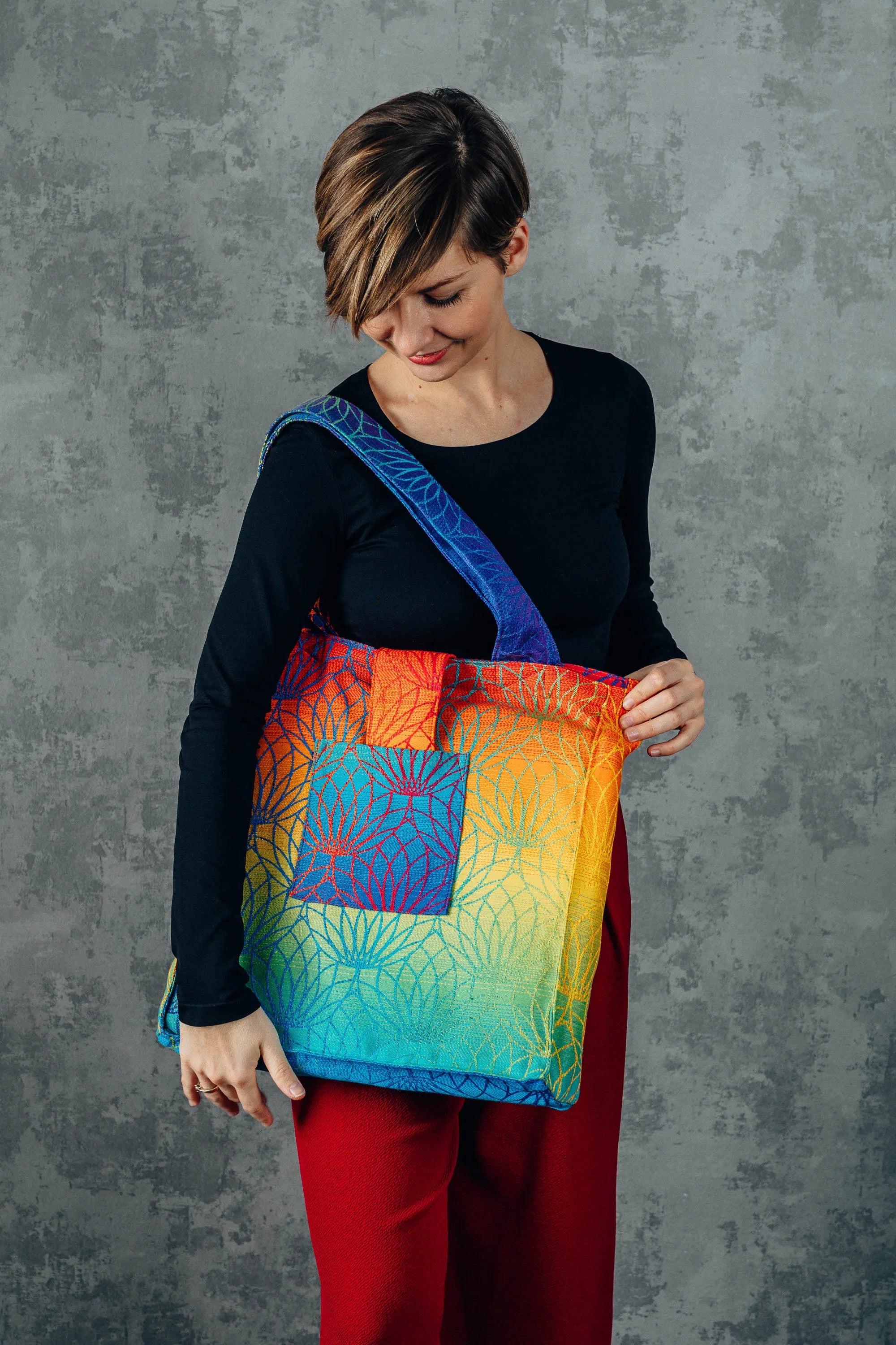 Rainbow Lotus Shoulder Bag by LennyLamb LennyLamb
