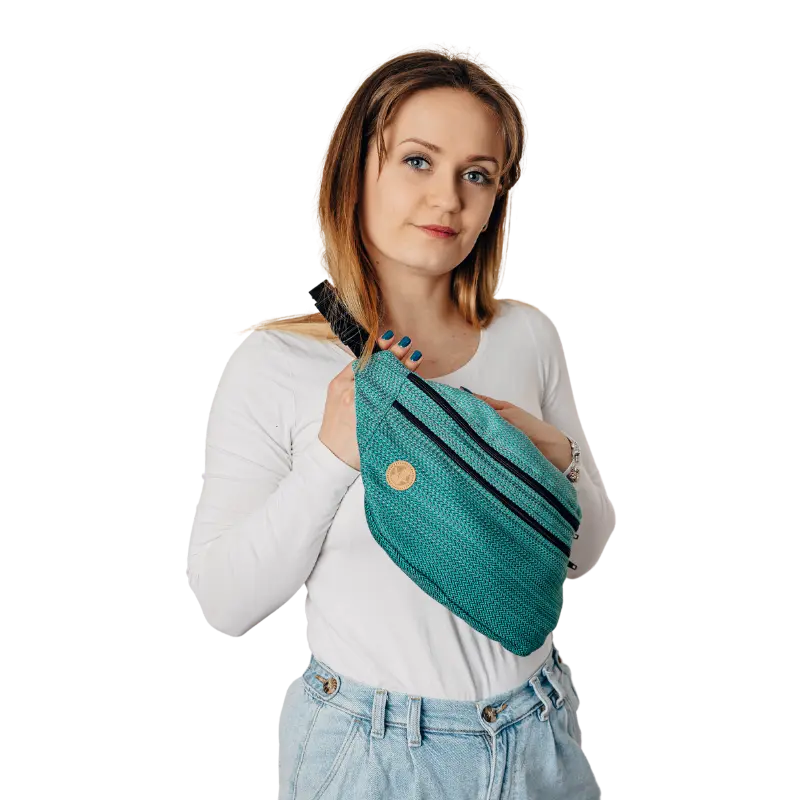 Ombre Green Large Waist Bag by LennyLamb LennyLamb