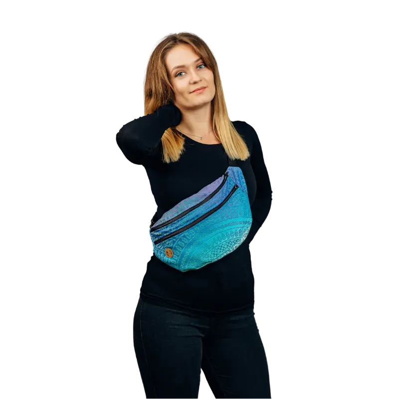 Peacock's Tail Fantasy Large Waist Bag by LennyLamb LennyLamb