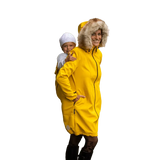 Angel Wings Babywearing Softshell Coat Yellow-Babywearing Outerwear-Angel Wings-canada and usa-Little Zen One-3