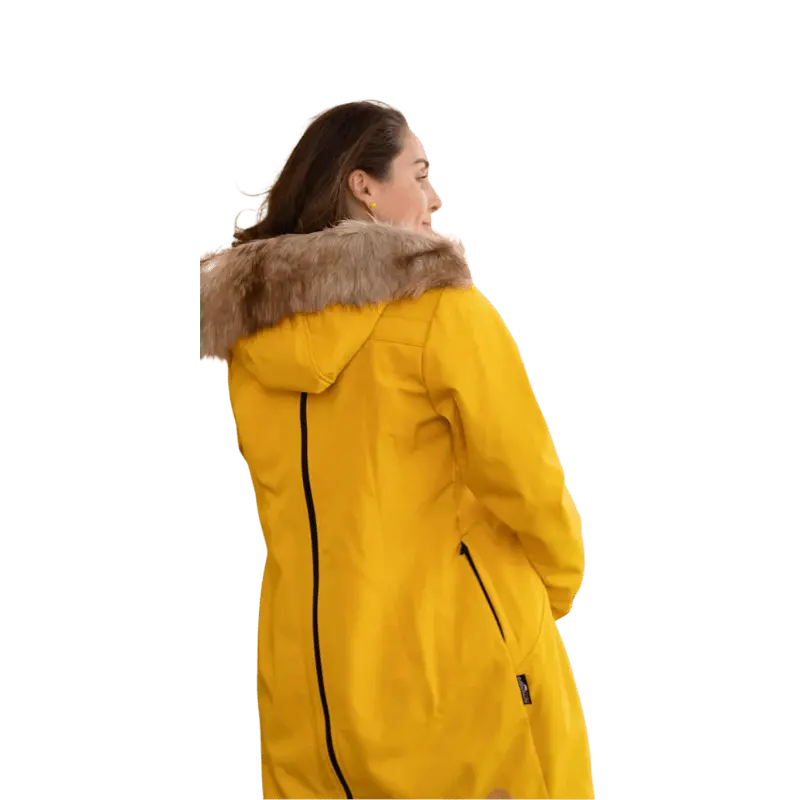 Angel Wings Babywearing Softshell Coat Yellow-Babywearing Outerwear-Angel Wings-canada and usa-Little Zen One-4