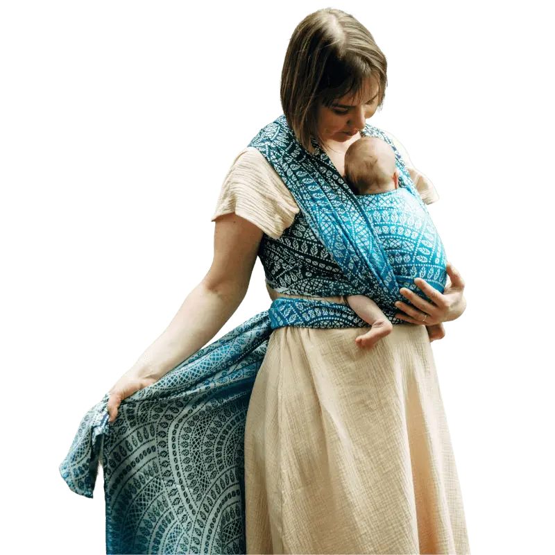 Peacocks Tail Sea Angel Woven Wrap by LennyLamb - Woven WrapLittle Zen One