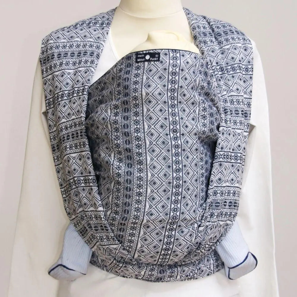 Prima Dark Blue and White Woven Wrap by Didymos - Woven WrapLittle Zen One