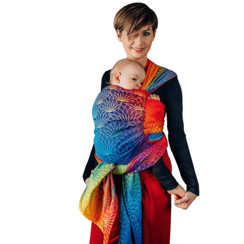 Rainbow Lotus Woven Wrap by LennyLamb Little Zen One