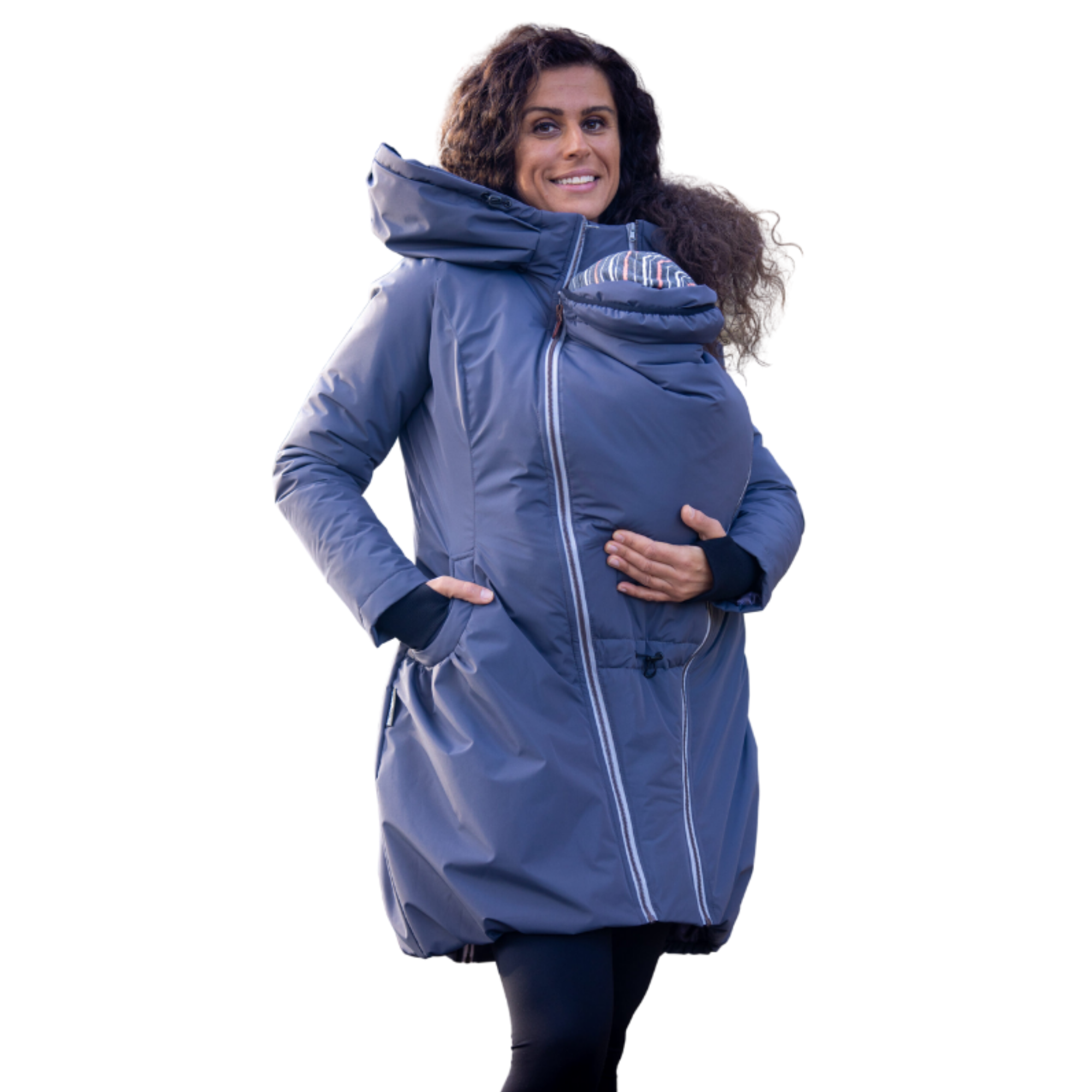 babywearing coat parka, providing warmth and comfort for both parent and baby during cold weather