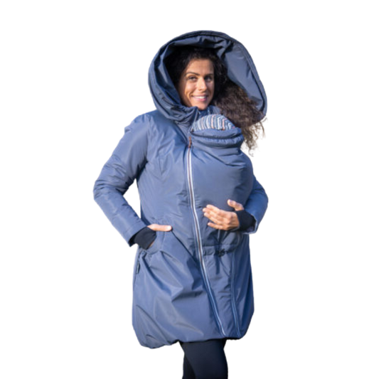 Angel Wings Babywearing Winter Coat Pewter Grey