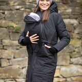 Angel Wings Babywearing Long Coat Black