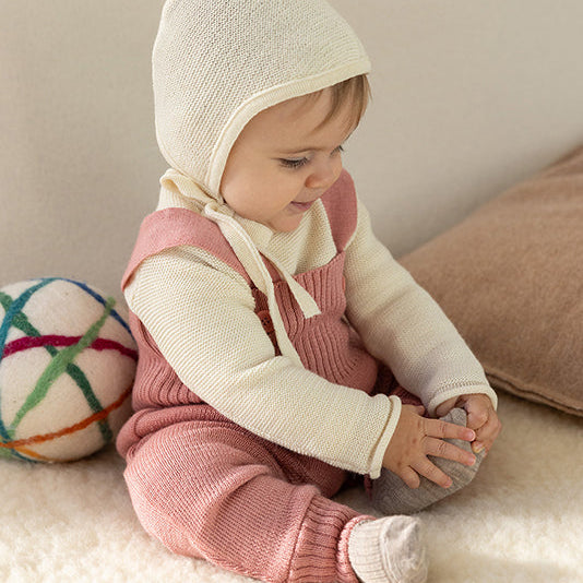 Disana Caramel Knitted Bonnet Disana at Little Zen One