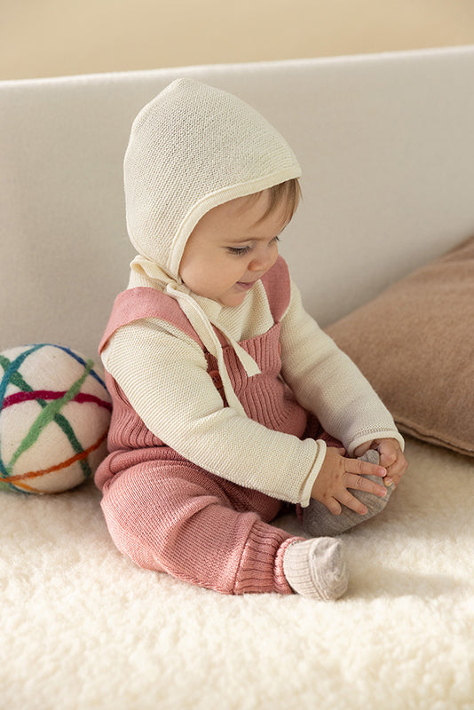 Disana Caramel Knitted Bonnet Disana at Little Zen One