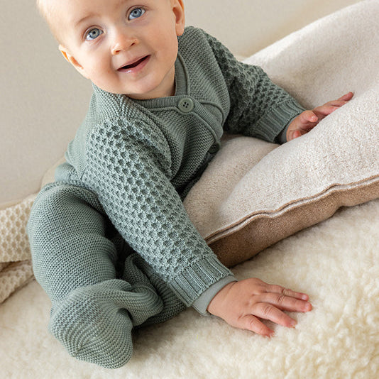 Disana Long-Sleeve Sleeping Bag - Dusty Blue Disana at Little Zen One