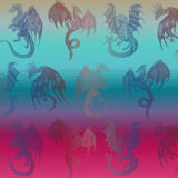 Dragon Blaze Fabric Piece by LennyLamb LennyLamb at Little Zen One