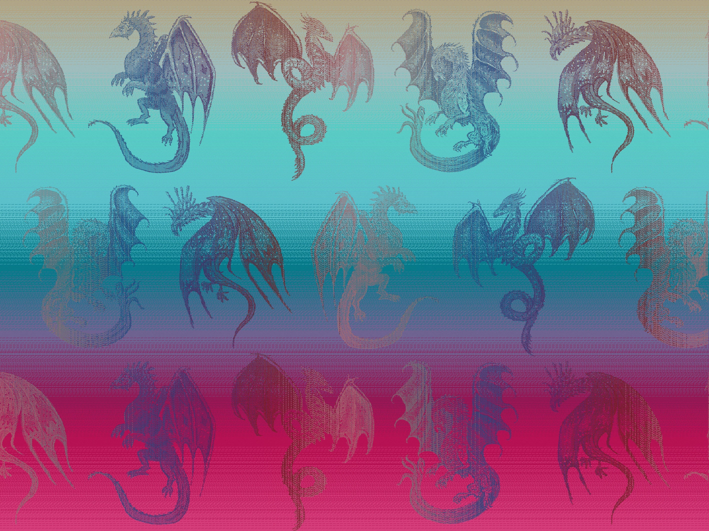 Dragon Blaze Fabric Piece by LennyLamb LennyLamb at Little Zen One