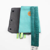 Ombre Green Drool Pads & Reach Straps by LennyLamb
