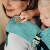 Ombre Green Drool Pads & Reach Straps by LennyLamb