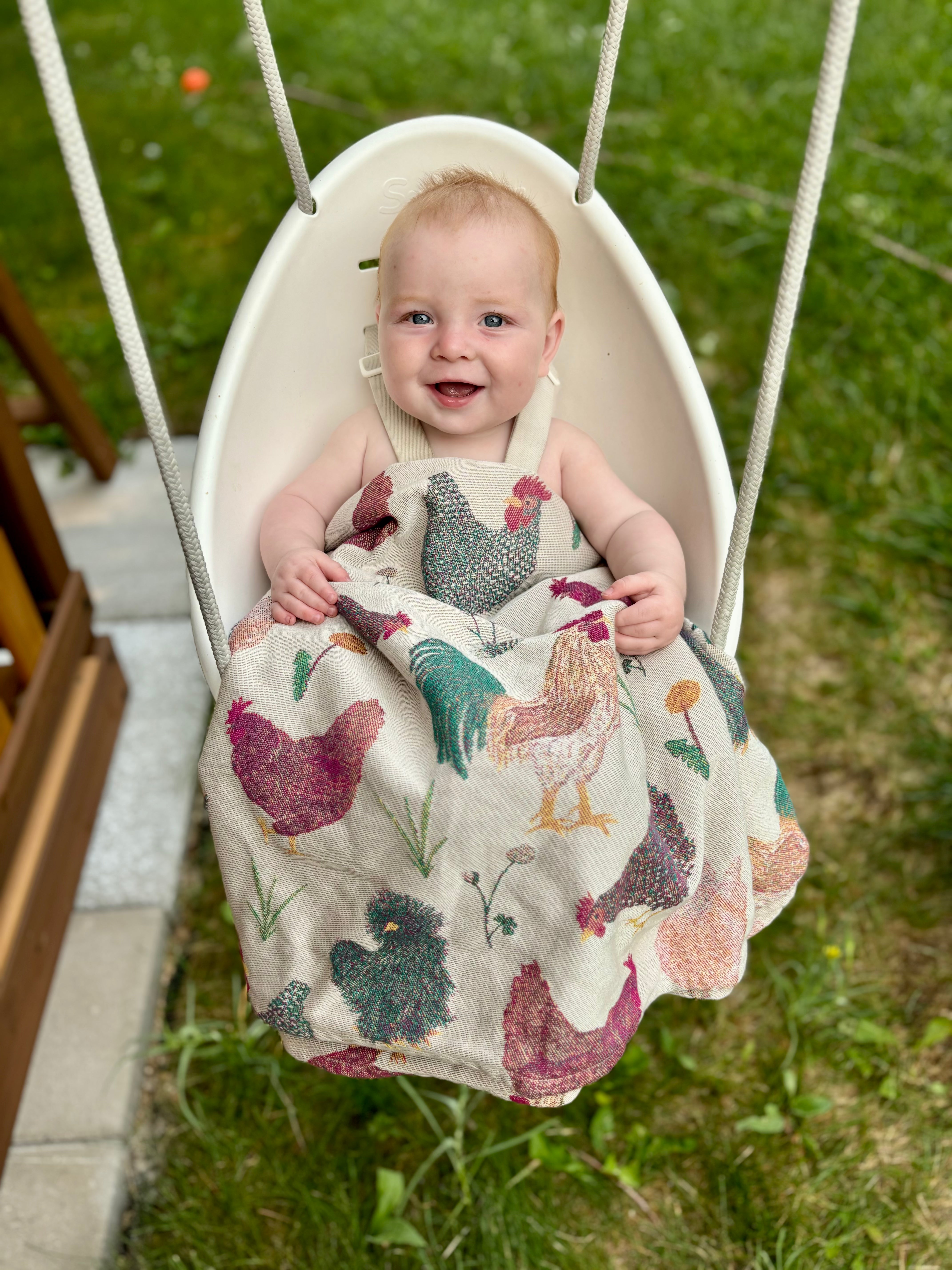LennyLamb Chickens Woven Baby Wrap | Cotton – Little Zen One