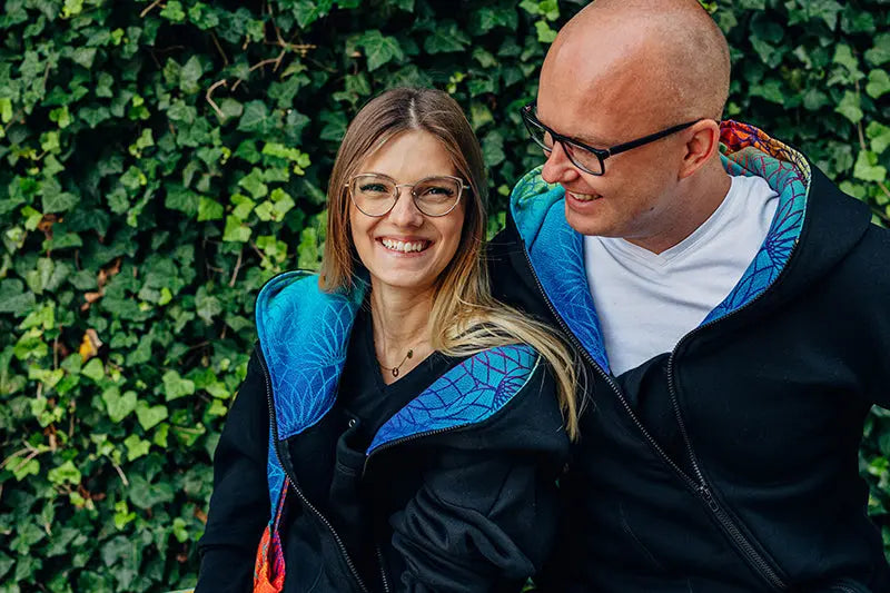 Babywearing Hoodie Rainbow Lotus by LennyLamb LennyLamb