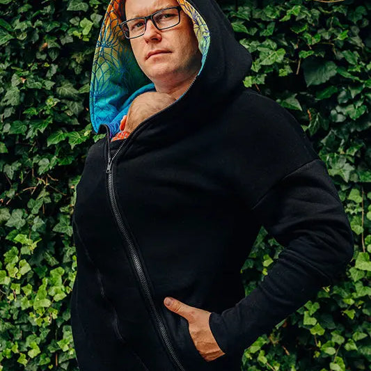 Babywearing Hoodie Rainbow Lotus by LennyLamb LennyLamb