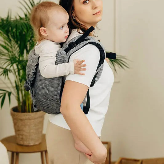 Herringbone Ombre Grey Toddler Onbuhimo PRO by LennyLamb LennyLamb
