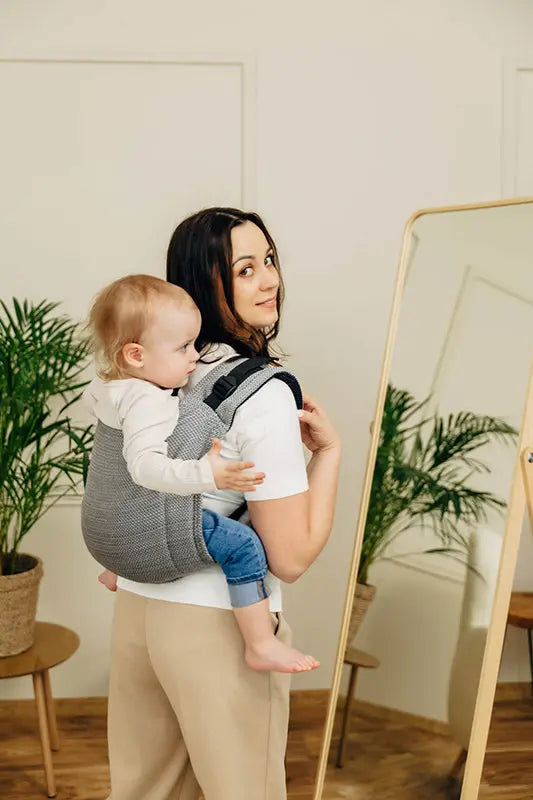 Herringbone Ombre Grey Toddler Onbuhimo PRO by LennyLamb LennyLamb