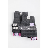 Ombre Grey Drool Pads & Reach Straps by LennyLamb