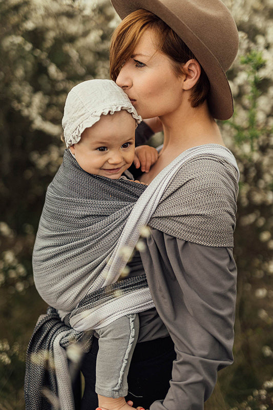 Little Herringbone Ombre Ragtime Woven Wrap by LennyLamb LennyLamb at Little Zen One